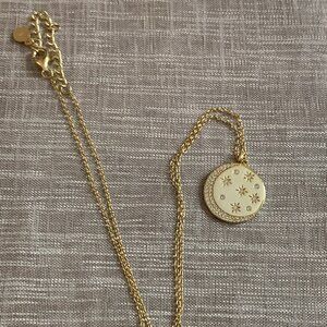 Gold Plated Silver and CZ Necklace